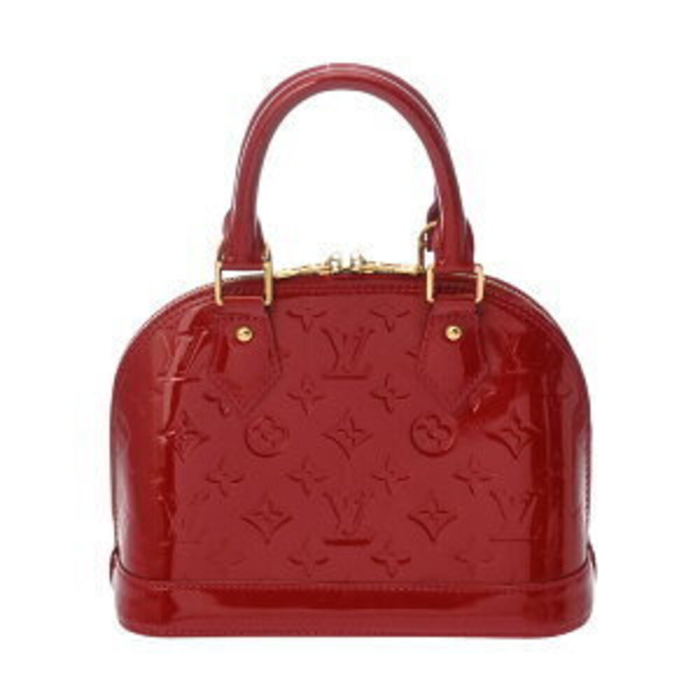 Louis Vuitton Monogram Vernis Alma Cerise Red Handbag